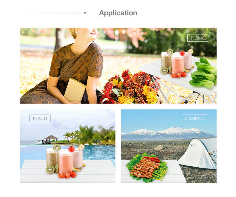 Outlife Lightweight Outdoor BBQ Camping Picnic Aluminum Alloy Folding Table