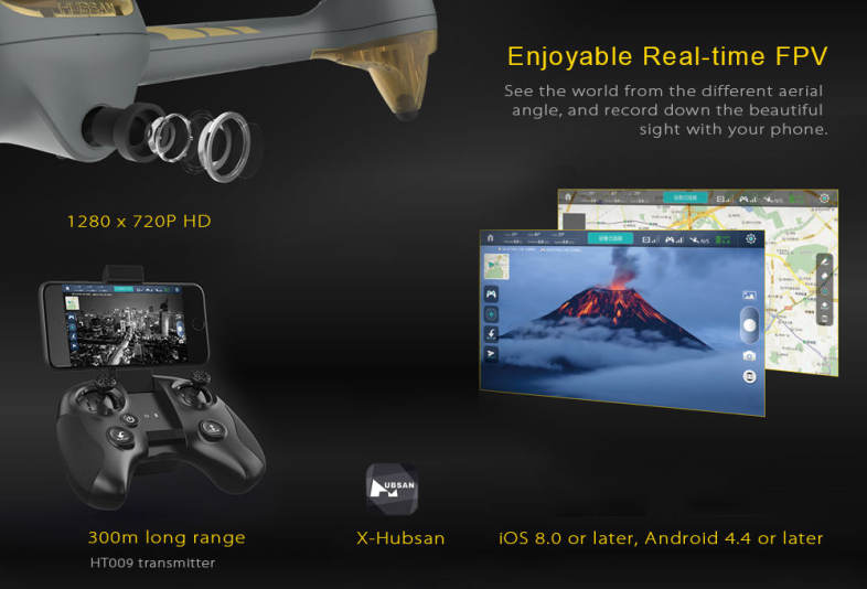 HUBSAN H501M X4 GPS Brushless RC Drone RTF WiFi FPV 1280 x 720P / Waypoints / Follow Me Mode