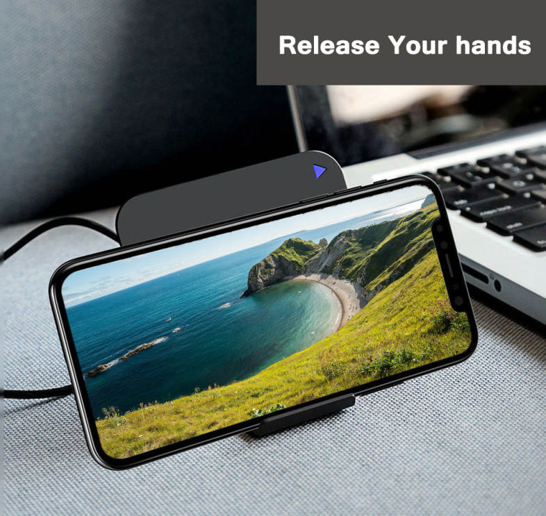 Mcdodo CH - 482 QC 2.0 Single Coil Wireless Fast Charger 10W / 5W Phone Holder for iPhone X / 8 / 8 Plus
