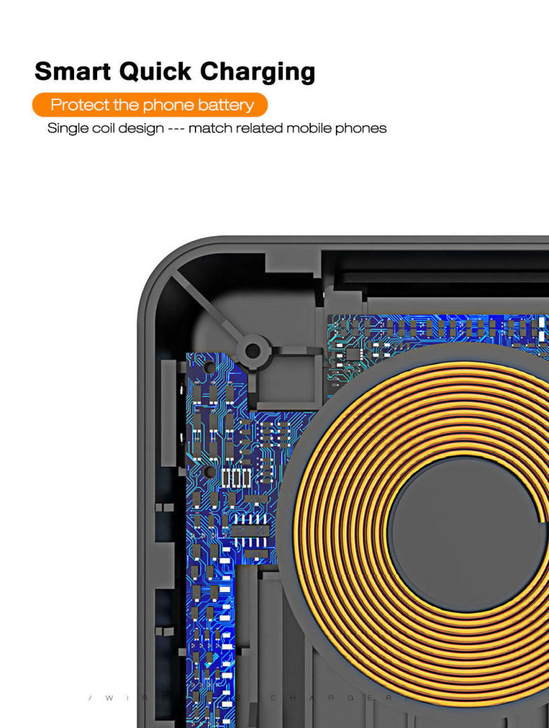 Mcdodo CH - 482 QC 2.0 Single Coil Wireless Fast Charger 10W / 5W Phone Holder for iPhone X / 8 / 8 Plus