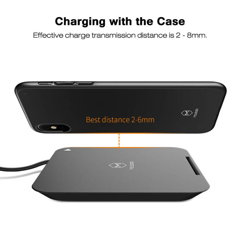 Mcdodo CH - 482 QC 2.0 Single Coil Wireless Fast Charger 10W / 5W Phone Holder for iPhone X / 8 / 8 Plus