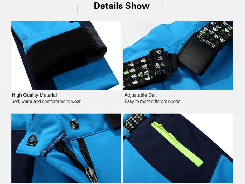 Waterproof Outdoor Soft Shell Pants Warm Running Cycling Trousers for Women
