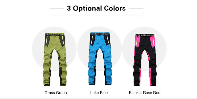 Waterproof Outdoor Soft Shell Pants Warm Running Cycling Trousers for Women