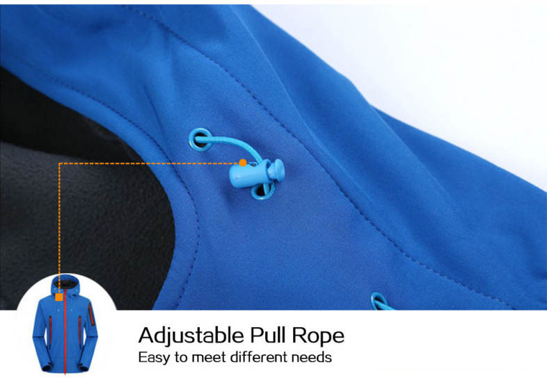 Outdoor Soft Shell Jacket Waterproof Breathable Coat for Men