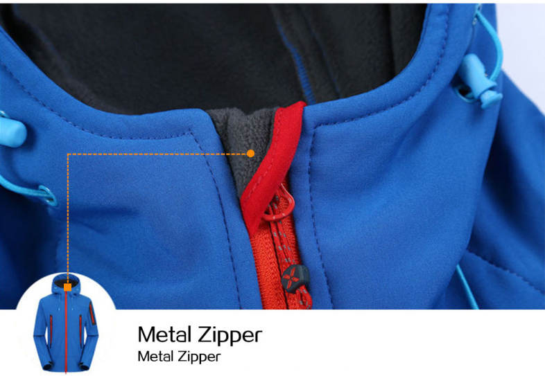 Outdoor Soft Shell Jacket Waterproof Breathable Coat for Men