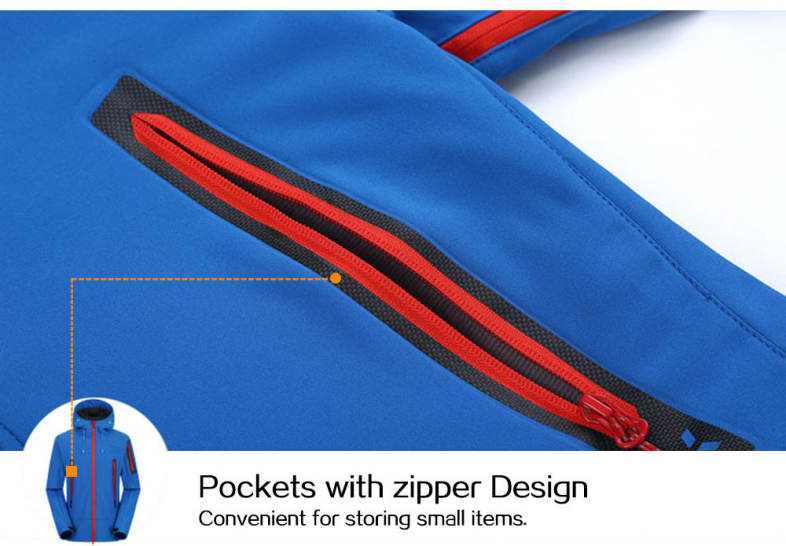 Outdoor Soft Shell Jacket Waterproof Breathable Coat for Men