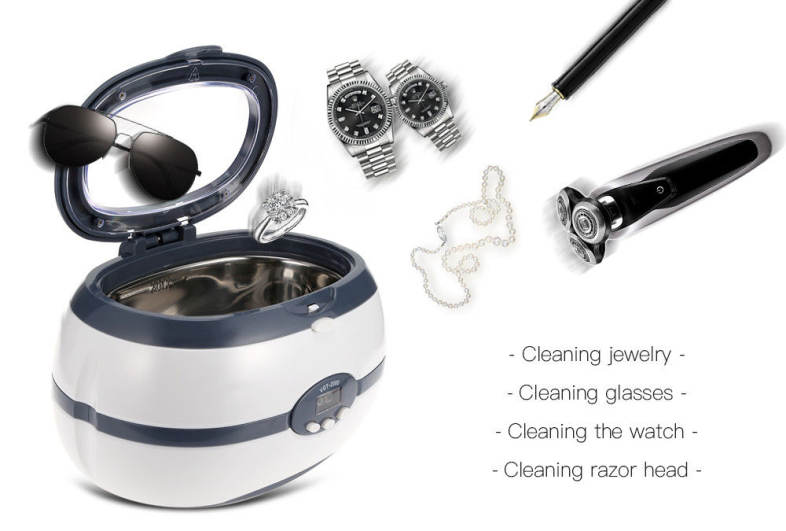 Mini Digital Ultrasonic Cleaner Jewelry Eyeglass Watches Cleaning Machine