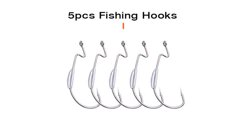 PRO BEROS 40pcs / Set Worm Fishing Lure Bass Bait Fish Hook Tackle 