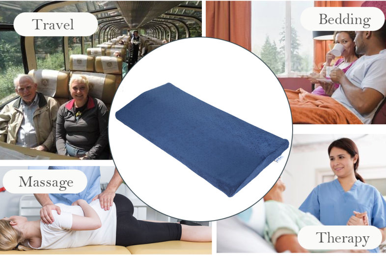 Memory Foam Pillow Orthopedic Latex Neck Fiber Slow Rebound Massager 
