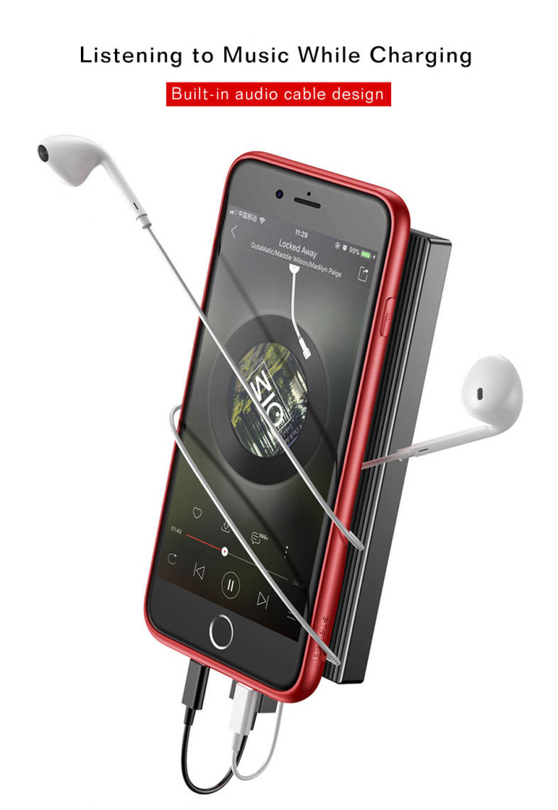 Baseus Audio Case Double IP Interfaces PC TPU for iPhone 7 / 8  