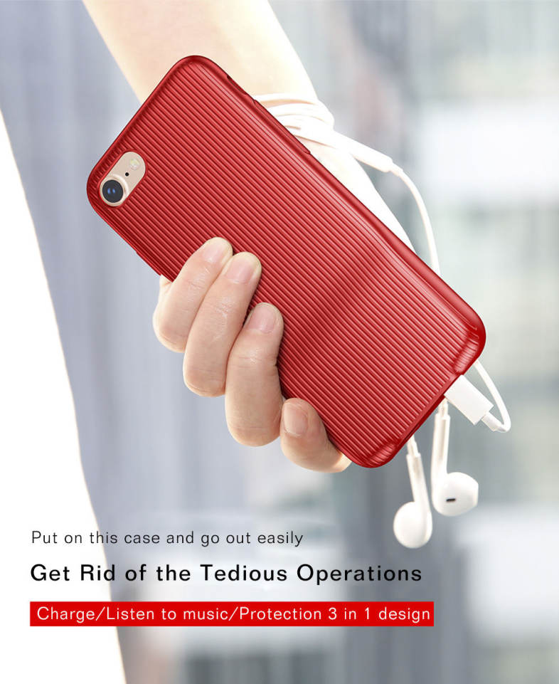 Baseus Audio Case Double IP Interfaces PC TPU for iPhone 7 / 8  