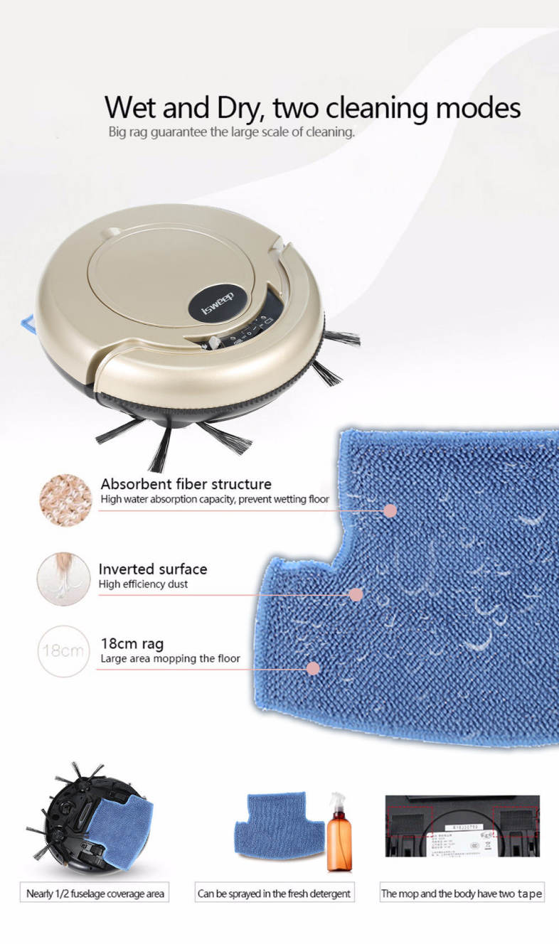 S320 Robotic Vacuum Cleaner with Mopping Cloth 