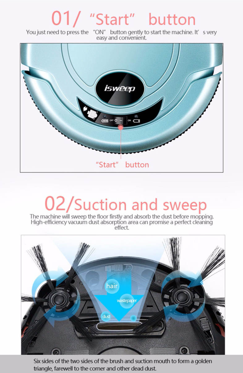 S320 Robotic Vacuum Cleaner with Mopping Cloth 