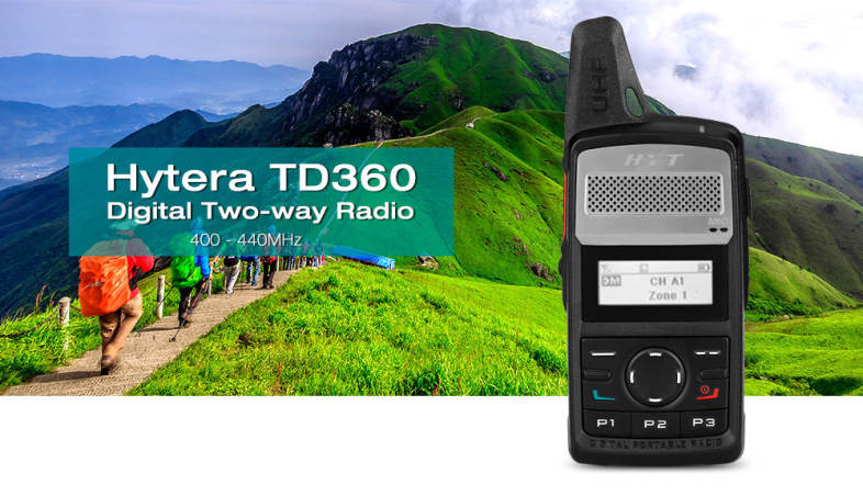 Hytera TD360 Digital Two-way Radio Intercom 400 - 440MHz Portable IP54 Waterproof LCD
