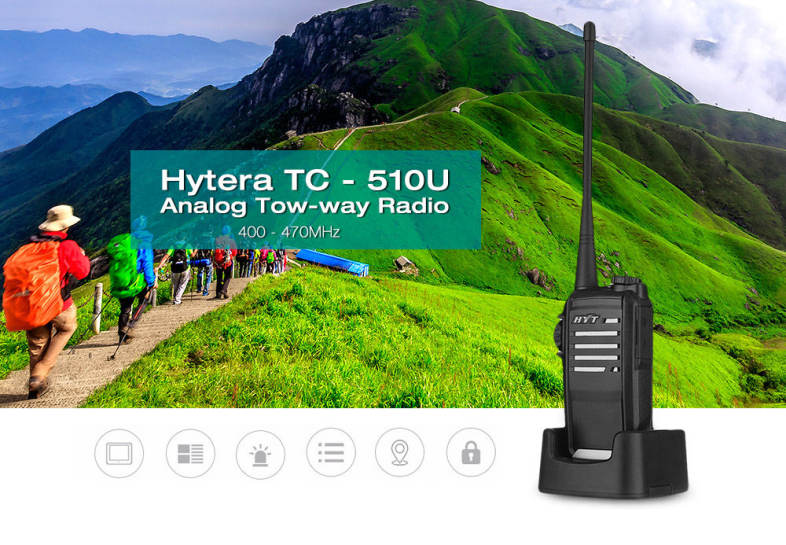 Hytera TC - 510U Analog Tow-way Radio 400 - 470MHz 1300mAh Portable Intercom
