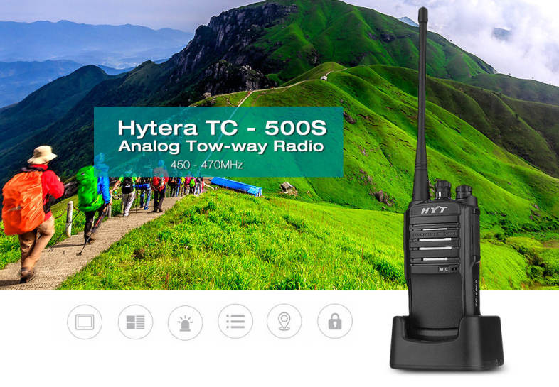 Hytera TC - 500S Analog Tow-way Radio 450 - 470MHz 1300mAh Portable Intercom 