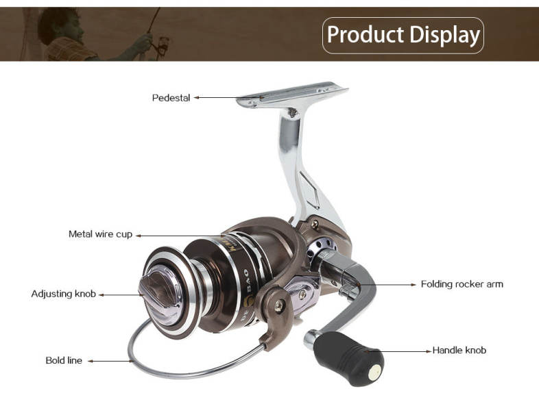 KM Series 13 Ball Bearings Spinning Fishing Reel
