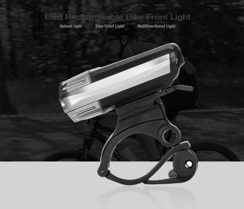 USB Rechargeable Bike Cycling Front Flashlight Headlight Helmet Light