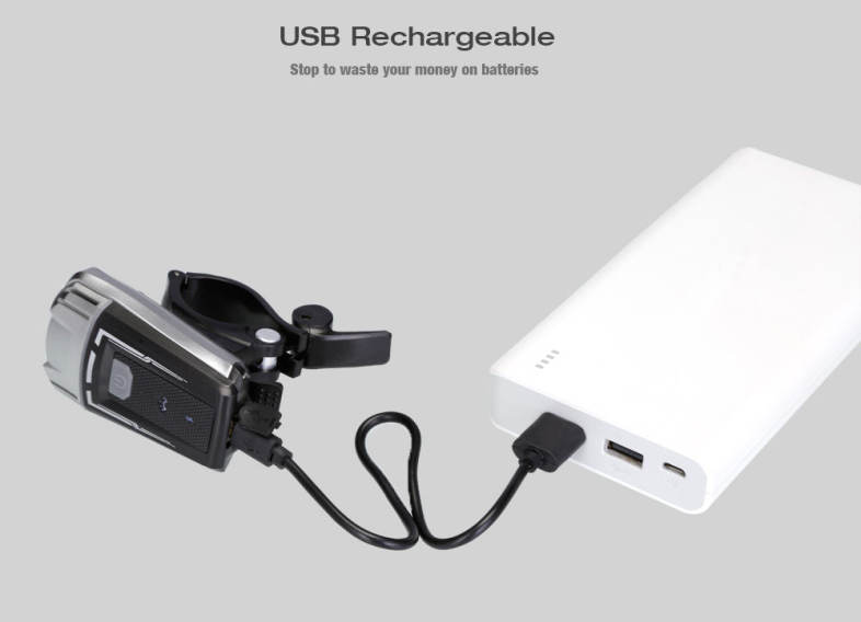 USB Rechargeable Bike Cycling Front Flashlight Headlight Helmet Light