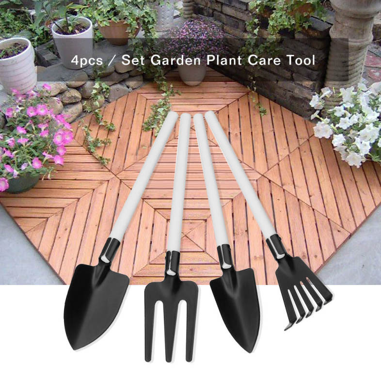 LS - 107 4pcs / Set Mini Garden Plant Care Tool Shovel Rake Fork Spade