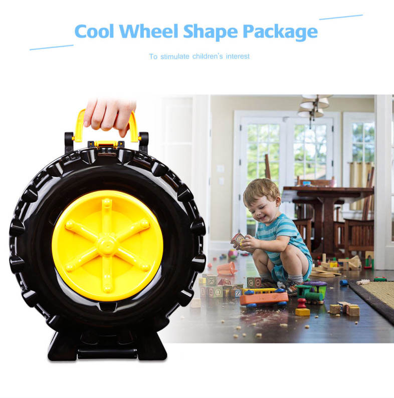 WY205 Construction Sites with Diecast Play Set Parking Garage Toys for Kids Model Building Kits 