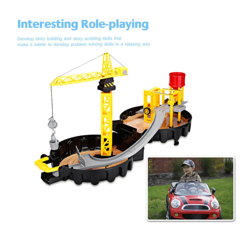 WY205 Construction Sites with Diecast Play Set Parking Garage Toys for Kids Model Building Kits 