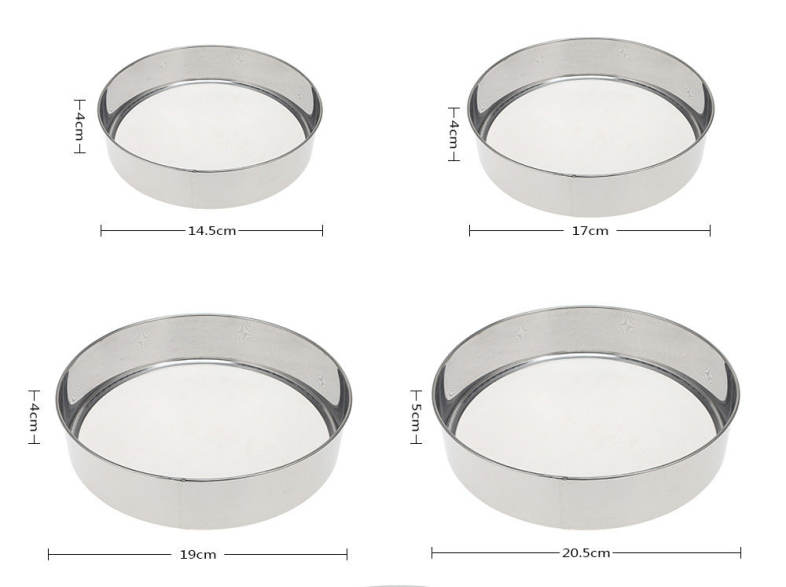 Stainless Steel Fine Mesh Flour Sifter 6PCS