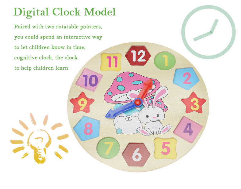 Digital Geometry Clock Educational Toy