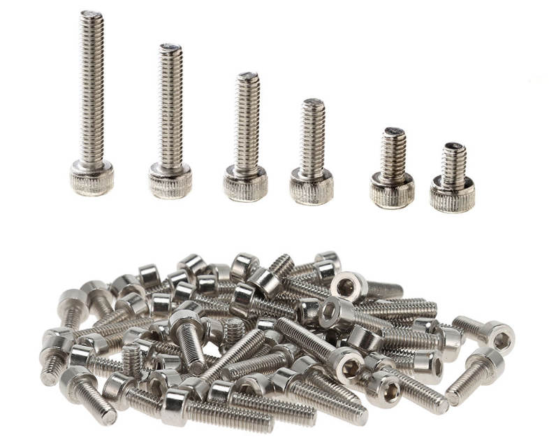 60pcs Stainless Steel Cylinder Hexagon Socket Round Head Cap Screw