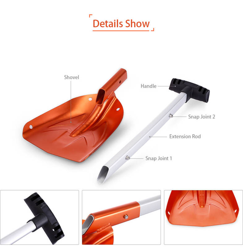 LS - 504 Off Road Foldable Shovel Aluminum Handle Snow Tool for Outdoor Hiking Gardening Camping