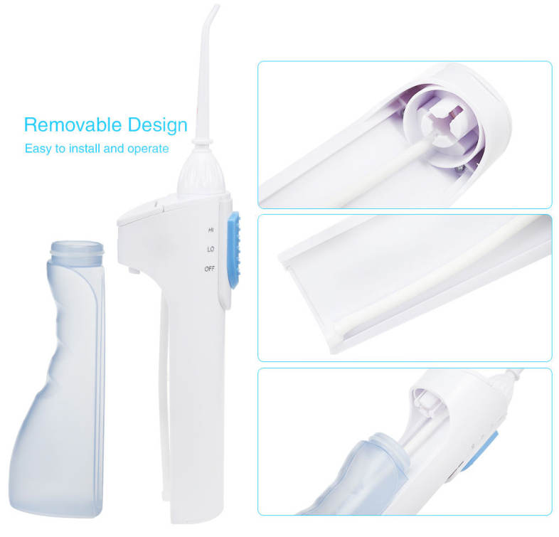 Portable Dry Battery Electric Dental Oral Irrigator Cordless Water Flosser