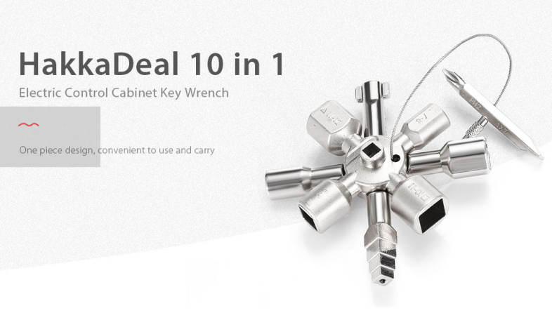 HakkaDeal 10 in 1 Electric Control Cabinet Cross Triangle Key Wrench