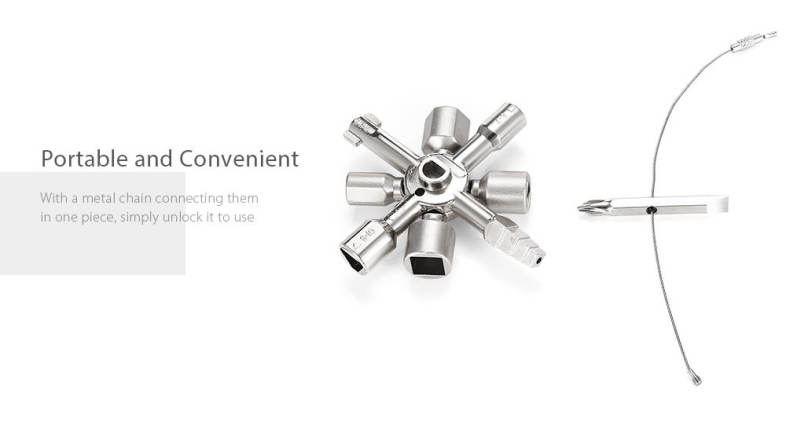 HakkaDeal 10 in 1 Electric Control Cabinet Cross Triangle Key Wrench