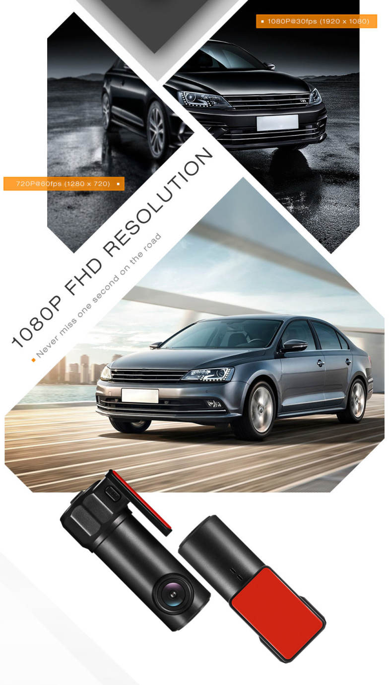 ZEEPIN S600 1080P WiFi Dash Cam 170 Degree Wide Angle Hidden Car Driving Recorder