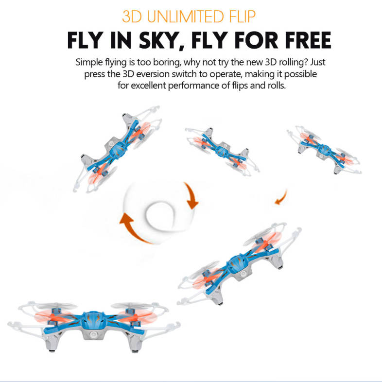 Flytec TY930 RC Quadcopter 2.4G 4CH 6-axis Gyro Headless High Hold Mode 3D Unlimited Flip Drone RTF