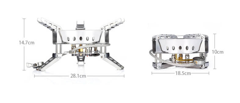 BULin BL100 - B17 Foldable Stove Portable Picnic Equipment 6800W Windproof Split Gas for Outdoor Cooking BBQ Camping Hiking 