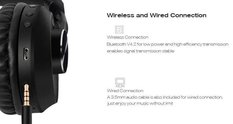 ONIKUMA B10 HD Stereo Music Headphones with Built-in Microphone 3.5MM Wired Earphone 