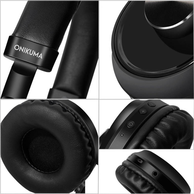 ONIKUMA B10 HD Stereo Music Headphones with Built-in Microphone 3.5MM Wired Earphone 