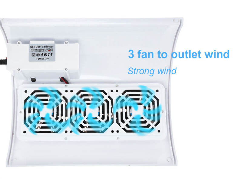 Salon Nail Dust Collector Machine Suction Tool Vacuum Cleaner Strong Fan 