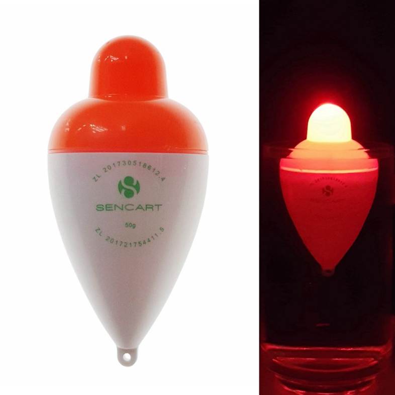 Sencart LED Luminous Fishing Float Buoy Vertical Floats Bobbers Tackle    Battery CR2032