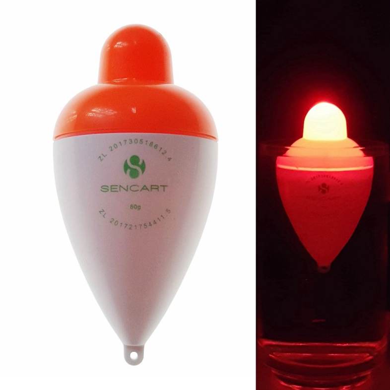 Sencart LED Luminous Fishing Float Buoy Vertical Floats Bobbers Tackle    Battery CR2032