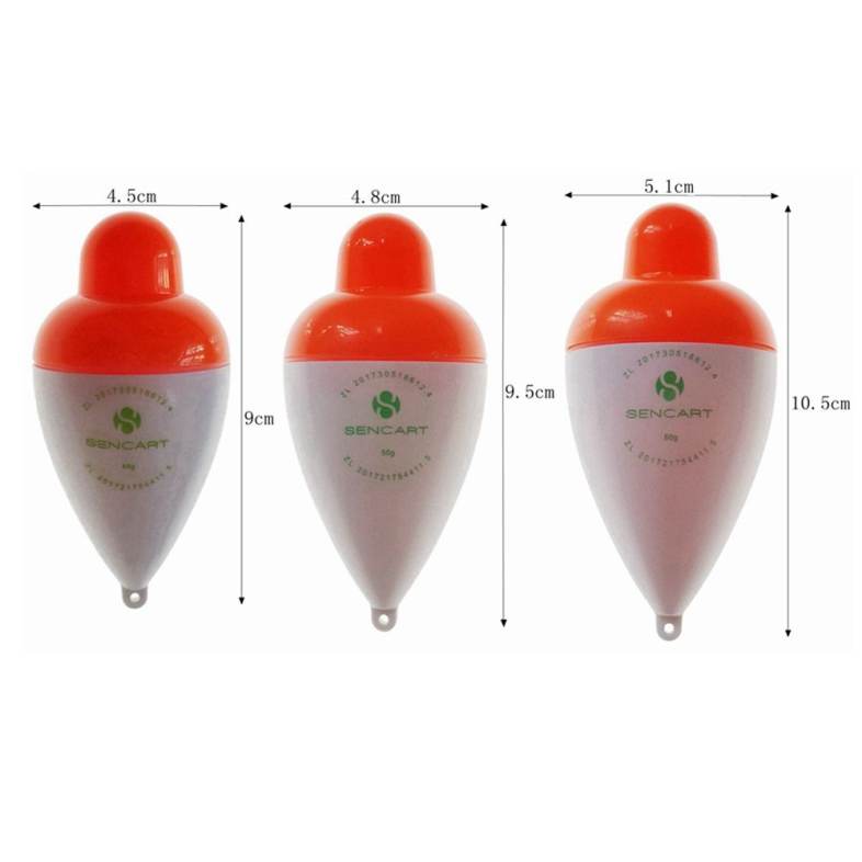 Sencart LED Luminous Fishing Float Buoy Vertical Floats Bobbers Tackle    Battery CR2032