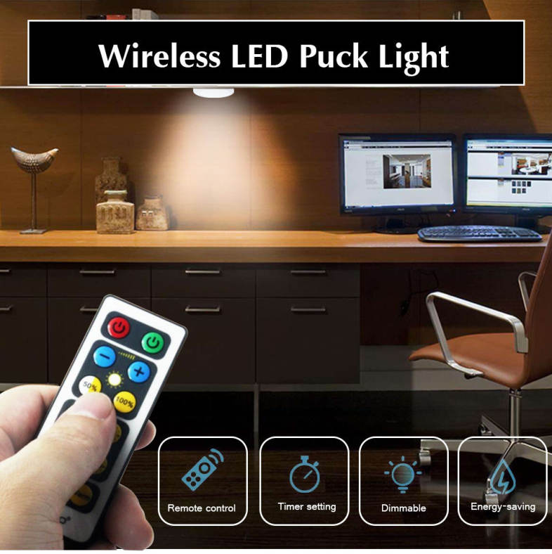 Wireless Puck Light LED Cabinet Lamp