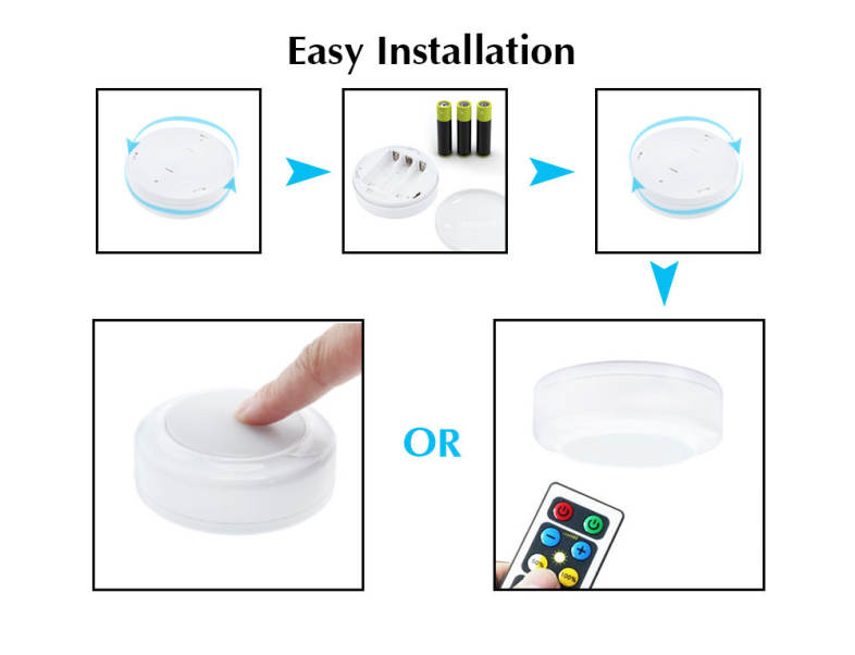 Wireless Puck Light LED Cabinet Lamp