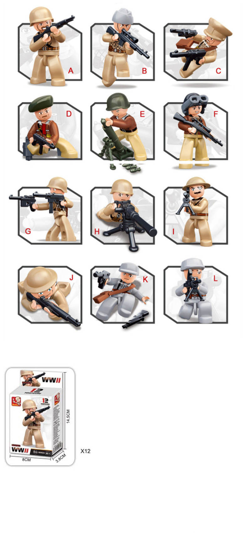 Sluban Building Blocks Educational Kids Toy Army Set 1PC