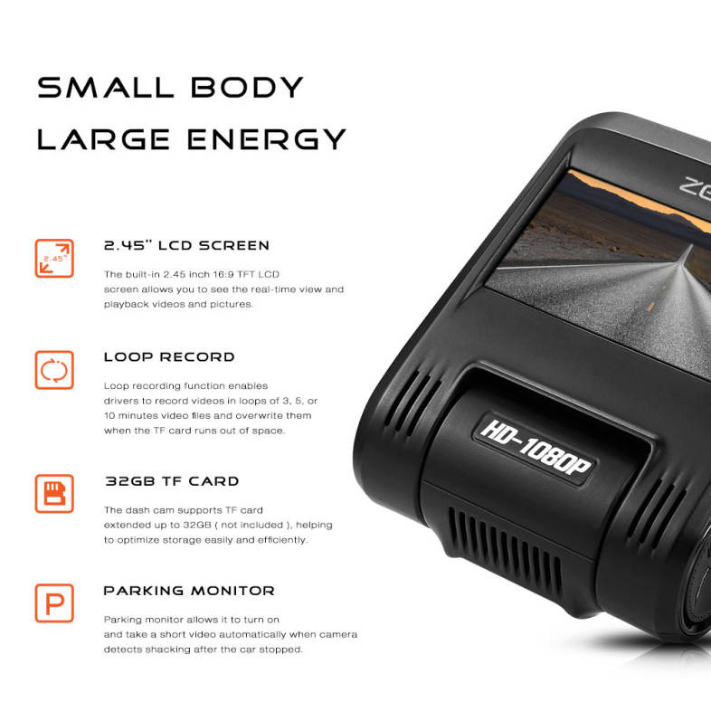 ZEEPIN D012 WiFi Dash Cam 1080P FHD Driving Recorder