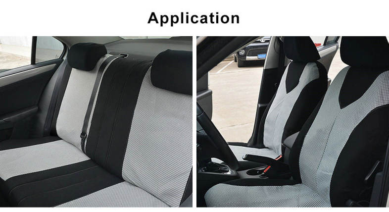 Auto Care Air Mesh Polyester Fabric Automotive Seat Cover 9pcs Two Color Choice Fit Most Car Truck SUV Van