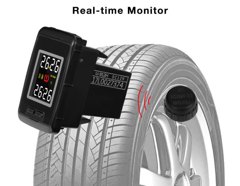 Pershn U912 TPMS Car Tire Pressure Monitoring System with 4 External Sensors for Honda 