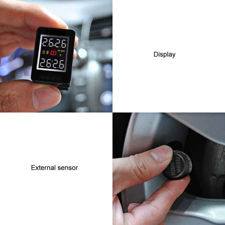 Pershn U912 TPMS Car Tire Pressure Monitoring System with 4 External Sensors for Honda 