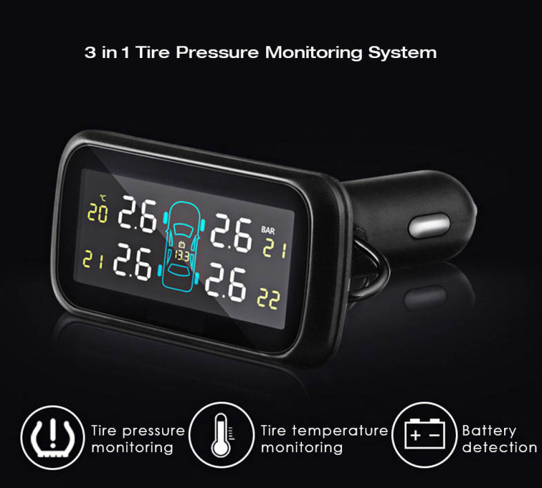 Pershn U903 TPMS Tire Pressure Monitoring System with 4 External Sensors 